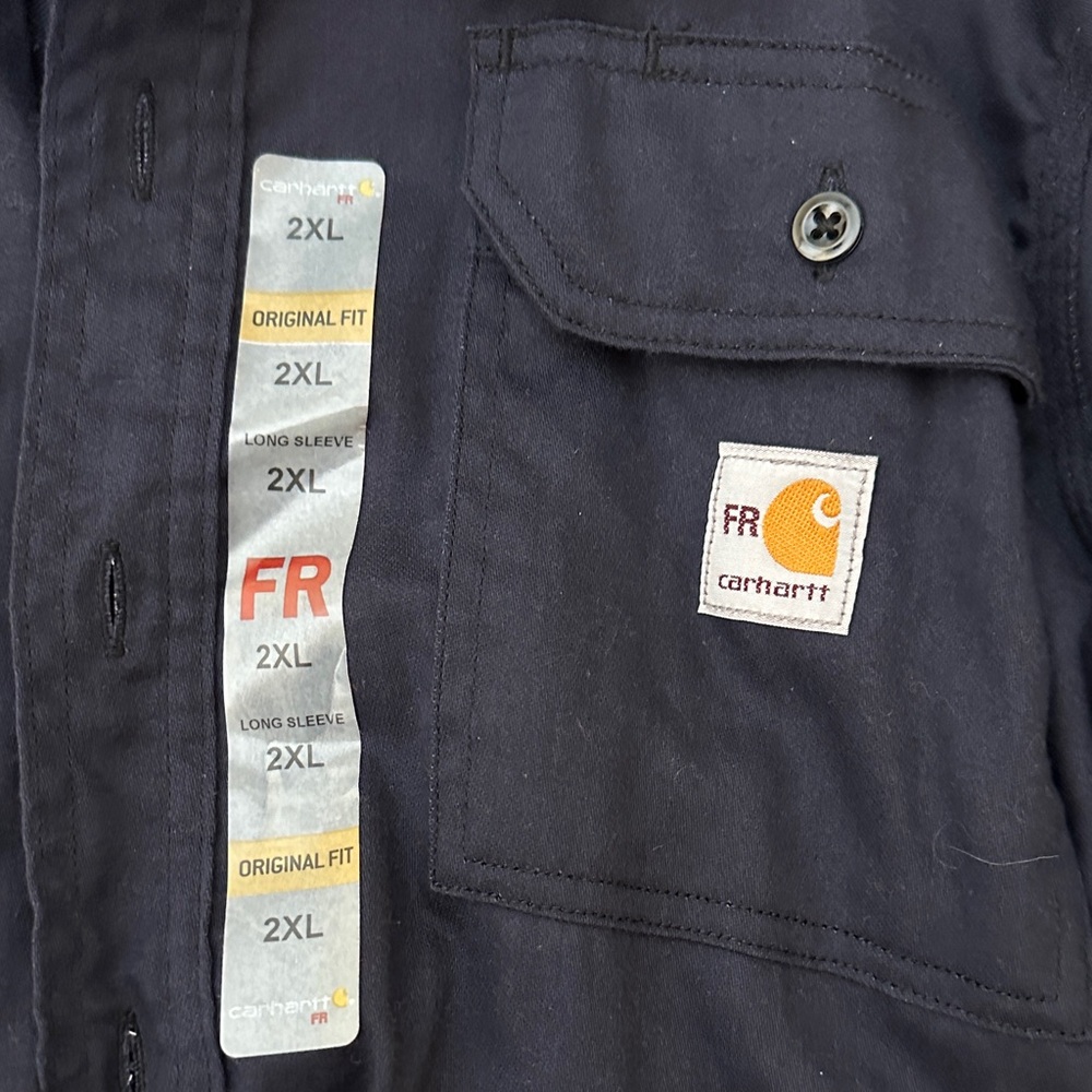 Carhartt Dark Blue Work Shirt - Picture 3 of 4
